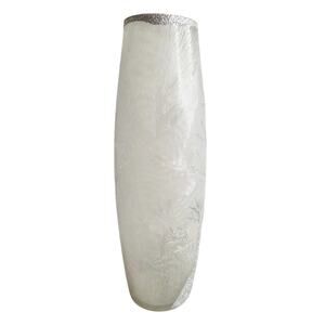 Gerson International Frosted Glittered Glass Vase 11" Tall